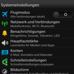 Screenshot Systemeinstellungen 1